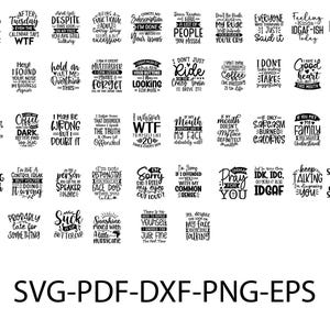 皮肉な SVG バンドル、面白い SVG、皮肉な PNG、昇華デザイン、皮肉な引用、皮肉な格言、即時ダウンロード