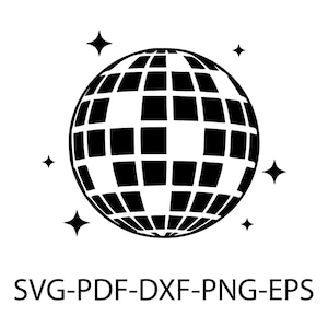 Disco Ball SVG: Mirror Ball Clipart, Cricut, Silhouette (Digital Files)