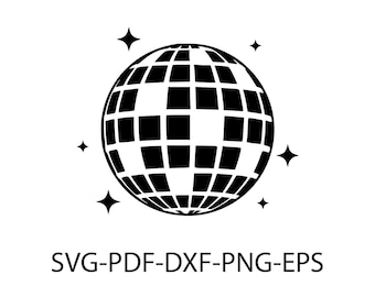 Disco Ball SVG: Mirror Ball Clipart, Cricut, Silhouette (Digital Files)
