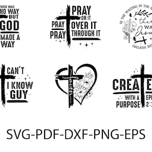 Christliches SVG-Bundle: Bibel-Vers-Glaube Designs (Digitaler Download)