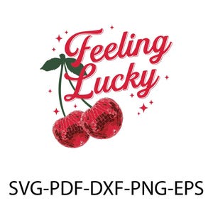 Gefühl glückliche Kirschen, rote Gefühl glückliche 8 Ball png, Kirschen trendige png, niedliche png svg Linie transparent, DIGITAL DOWNLOAD
