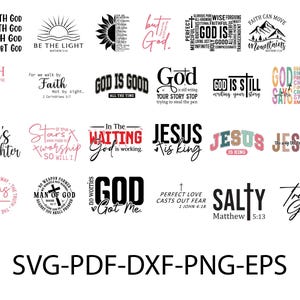 Christliches SVG-Bundle: Bibel-Vers-Glaube Designs (Digitaler Download)
