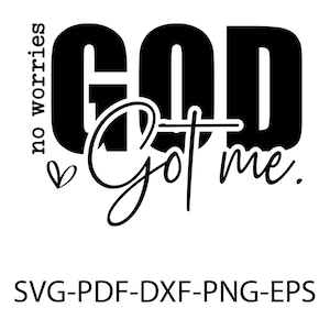 Nessuna preoccupazione Dio mi ha preso SVG, Cristiano SVG, Religioso SVG, Tu conti SVG, Sei abbastanza SVG, Fede SVG, Amore per se stessi SVG, Ama come Gesù SVG