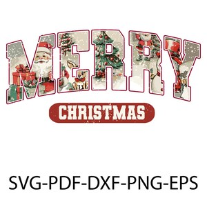 Feliz Navidad SVG PNG desgastada y sólida, camiseta navideña retro SVG Navidad Png sublimación, divertida Navidad Png, sudadera universitaria