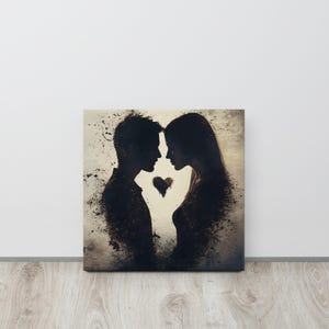 Shadow Lovers Portrait AI Thin Canvas
