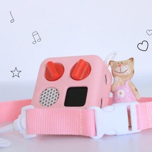 Pink Cross-Body Strap for Yoto mini with adapter | Adjustable Kids’ Strap for Storytime Audio Carry on the go for portable Yoto |Travelling