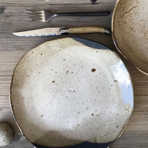 Ceramic Dinnerware Set, Moderne Handmade ceramics, Modern Dinnerware set, black and beige,  Ceramic plates, Ceramic Bowl, Ceramic Pottery