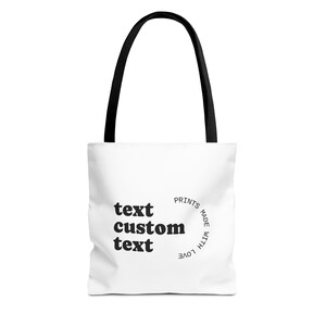 Custom Text Tote Bag - Perfect for Gifts, Shopping, Travel, Eco-Friendly, Everyday Use
