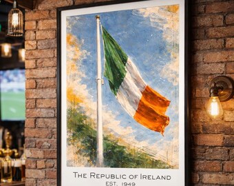 Irish Flag Wall Art Print |The Republic of Ireland Poster (Digital Download)