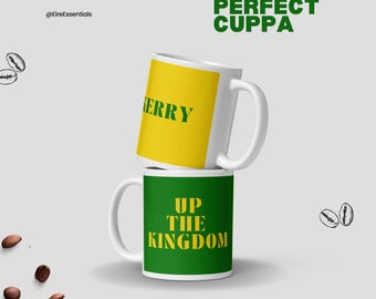 Kerry GAA Mug | Green & Gold, Up the Kingdom | Irish Football Fan Gift