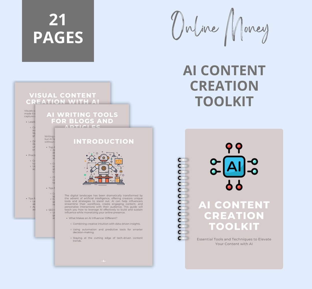 AI Content Creation Toolkit Comprehensive E-book for Mastering AI Tools ...