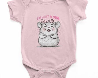 I'm Just A Girl Baby Grow - Funny Novelty Girls Baby Grow, Baby Onesie, Babygrow, Newborn Gift, Baby Daughter, New Parents Gifts