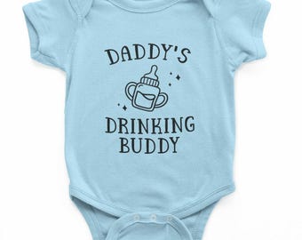 Daddy's Drinking Buddy Baby Grow - Funny Cute Novelty Baby Onesie, Baby Grow, Baby Outfit For Boys & Girls
