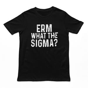 Erm What The Sigma Adults T-Shirt | Funny Unisex Men&#39;s Ladies Novelty Tshirt, Sigma Male Top, Alpha, Meme, Cotton Tee