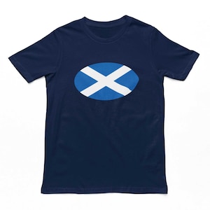 Scotland Rugby Ball Flag Kids T-Shirt - Scotland Rugby Tshirt For Childrens, Kids Scottish Rugby Shirt, Cotton Tee, Top
