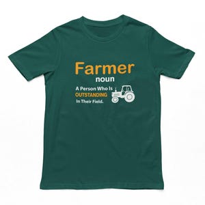 T-shirt adulte nom agriculteur - T-shirt unisexe homme drôle amateur de ferme, haut agriculteur nouveauté, cadeaux pour agriculteurs, t-shirt en coton