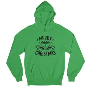 Merry Christmas Bells Jumper kids Hoodie |  Children&#39;s Xmas Pullover Novelty Jumpers, Boys Girls Hooded Sweatshirt, Festive Toddler Outfit