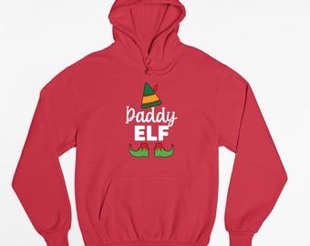 Daddy Elf Adults Christmas Hoodie - Funny Festive Xmas Jumper Gift
