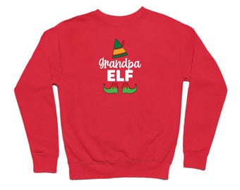 Grandpa Elf Adults Christmas Sweater - Funny Festive Xmas Jumper Gift