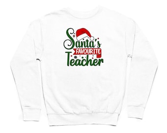 Santa's Favourite Teacher Adults Christmas Sweater - Funny Festive Xmas Gift