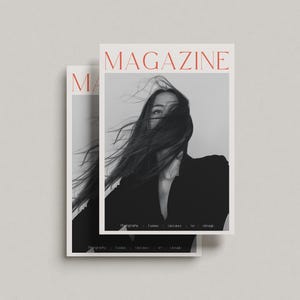 Plantilla de revista y libro electrónico de Canva: diseño moderno y minimalista editable, personalizable, digital e imprimible para creadores y empresas.