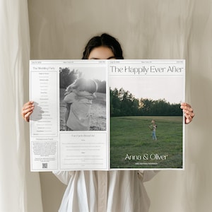 Wedding Magazine Canva Template | Editable Wedding Program | Magazine Style Invitation | Digital Download | Printable PDF | Invitation