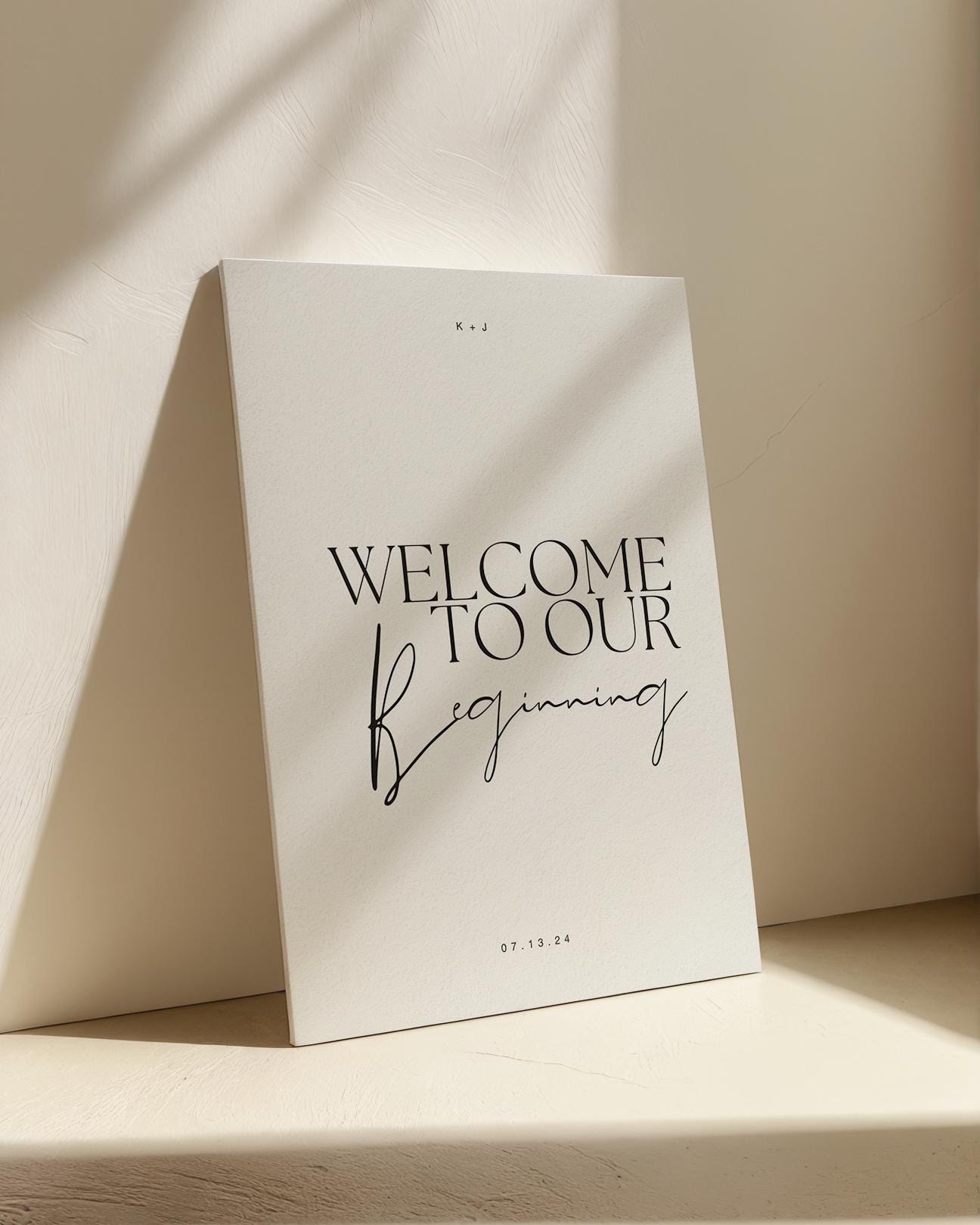 Modern Wedding Welcome Sign: Minimalist 24x36 Template (digital ...