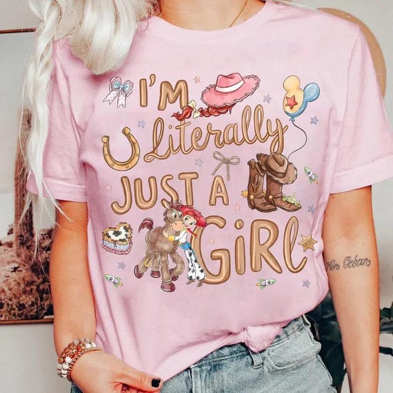 Coquette Jessie Cowgirl shirt, Disney Pixar Toy Story Tee, Western Country Shirt, Literally Just A Girl Tee, WDW Girl Trip