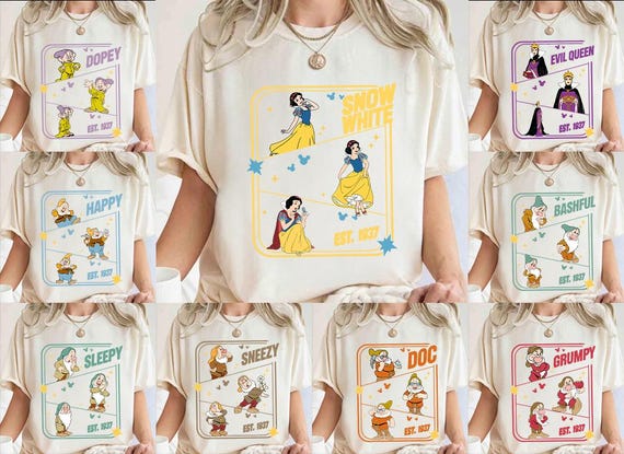 Snow White And Seven Dwarfs Shirts, Disney Family Trip Shirt, 7 Dwarfs Shirt, Birthday Party Shirt, Disney Group Shirt, Disney Family
