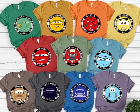 Disney Mcqueen and Friends Face Shirts,Disney Cars Shirt,Cars Mcqueen x Sally Sweatshirt,Couple Shirt,Gift For Friends Shirt,Valentines Gift