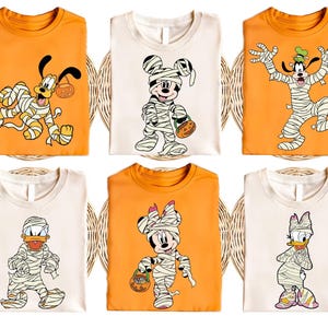 Mickey Minnie Mummy T-Shirt, Disney Friends Halloween Pumpkin Shirt, Disney Family Mummy Shirt, Spooky Season Shirt, Disneyland Ghost Shirt