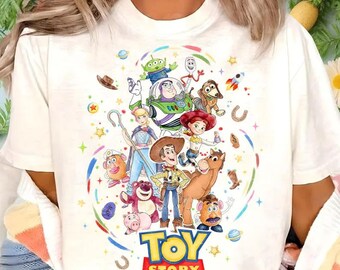 Disney Toy Story Kids Comfort Colors Shirt , Childlike Drawing Woody Buzz Tee, You've Got a Friend in Me Pixar Top, Family Trip 2026 Shirt