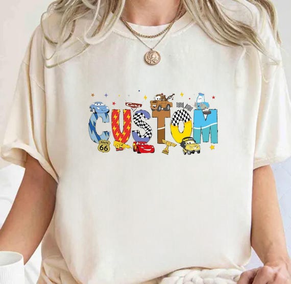Disney Cars Personalized Name Shirt, Cars Matching Shirt, Group Disney Shirts, Cars Birthday Shirt, McQueen Custom Shirt, Disney Cars Shirt