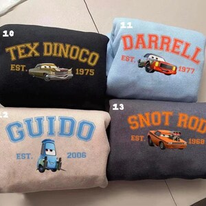 Lightning McQueen & Tow Mater Sweatshirt, Disney Pixar Cars Sweater, Matching Family Hoodie, Disneyland Vacation Sweatshirt image 3
