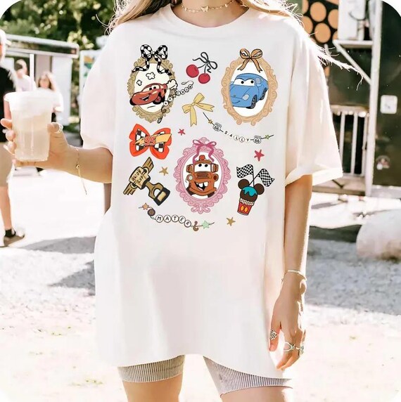 Disney Lightning McQueen & Sally Coquette Bows Shirt: Cars Movie Matching Shirts