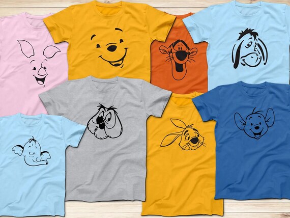 Winnie The Pooh Face Shirt,Winnie The Pooh Shirt,Tigger Shirt,Pooh Bear Shirt,Disney Family Trip Shirt,Winnie The Pooh Birthday Party Shirt