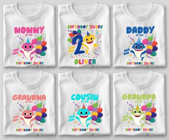 Baby Shark Custom Shirt, Custom Baby Shark, Baby Shark Birthday Shirt, Baby Shark Birthday Outfit, Family Shark Shirt, Baby Shark Family