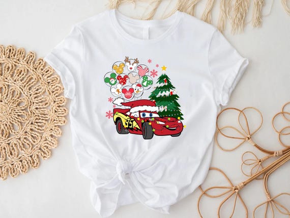 Lightning McQueen Christmas Shirt, Cars Matching Shirt