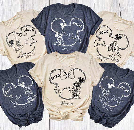 Disneyland 2026 Family Vacation Shirts, Custom Disneyland Trip Tees, Disneyland Family Matching Shirts, Personalized Disneyland Trip