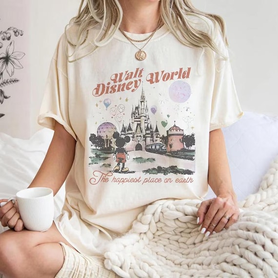 Walt Disney World Shirt, Orlando Theme Park, Mickey And Friends Top, Magic Kingdom Tee, Epcot 1982 Tee, Disney Vacation Top, Mickey Balloon
