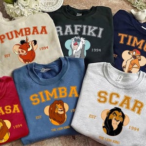 Chemise personnage du Roi Lion, chemise Disney Animal Kingdom, chemise assortie Simba et Nala, chemise du zoo de Disneyland, chemise voyage en famille Disney,