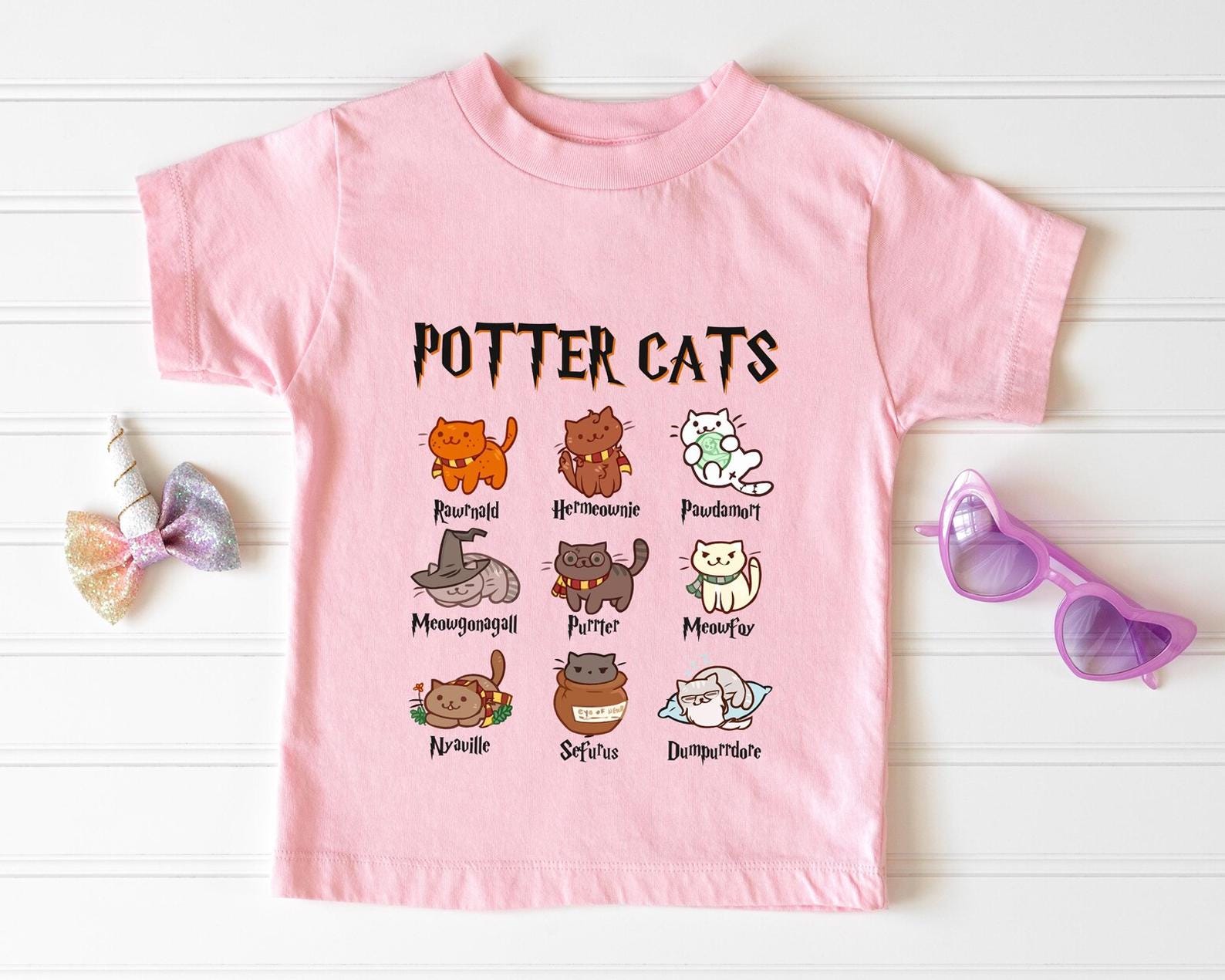 Potter Cats T-Shirt, Funny Gifts For Cat Lovers Tshirt Potter Cats T-Shirt, Funny Gifts For Cat Lovers Tshirt