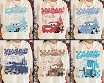 Disney Cars T-shirt, Pixar Lightning McQueen Tee, Tow Mater Sweatshirt, Sally Carrera Tee, Disney Family Trip Shirt, Disneyland Vacation Tee