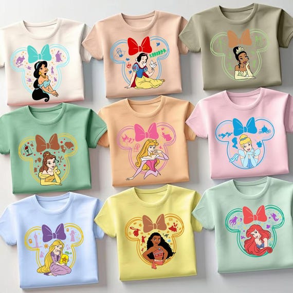 Disney Princess Castle Shirt, Watercolor Princess Shirt, Disney Trip Shirt,Disney Princess Shirt, Disneyworld Princess Girls Trip Shirt