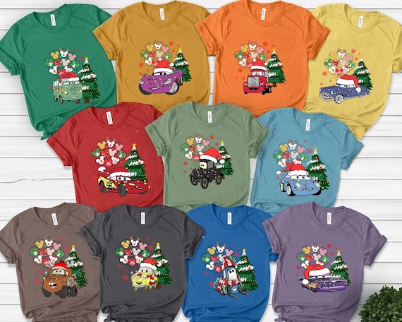 Cars Christmas Shirt, Lightning McQueen, Matching Family Tee