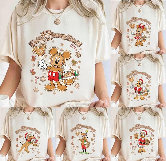 Disney Mickey And Friends Gingerbread Cookies Christmas Shirt, Disneyland Family Trip Shirt, Mickey's Very Merry Christmas Party