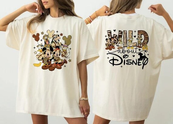 Disney Animal Kingdom Mickey Minnie Unisex T-Shirt, Two Sided Disney Animal Kingdom Shirt, Disney Family Animal Kingdom Shirt