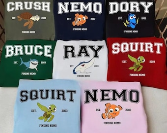Disney Finding Nemo Shirt, Nemo and Friends T-Shirt, Finding Dory Tee, Crush and Squirt Sweatshirt, Pixar Nemo Matching Shirt
