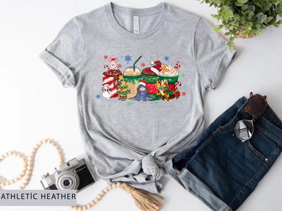 Winnie The Pooh Christmas Coffee Sweatshirt, Disney Christmas Shirt, Christmas Coffee Shirt, Coffee Lover Shirt, Winnie The Pooh Christmas