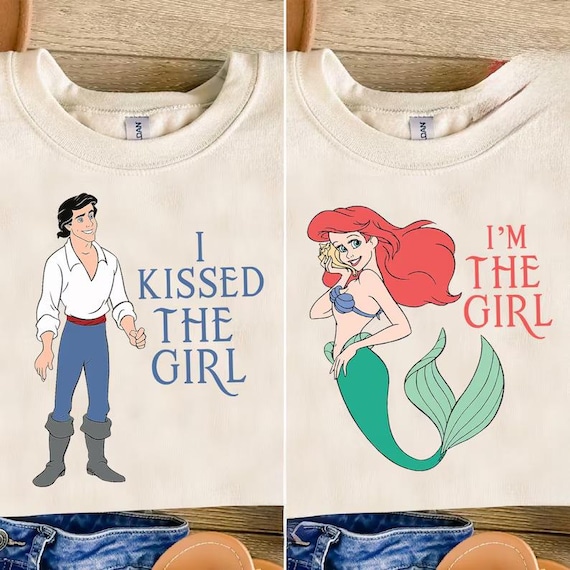 The Little Mermaid Couple Shirt, I'm The Girl I Kissed The Girl, Disney The Little Mermaid Princess Ariel Shirt, Prince Eric Ursula Mermaid